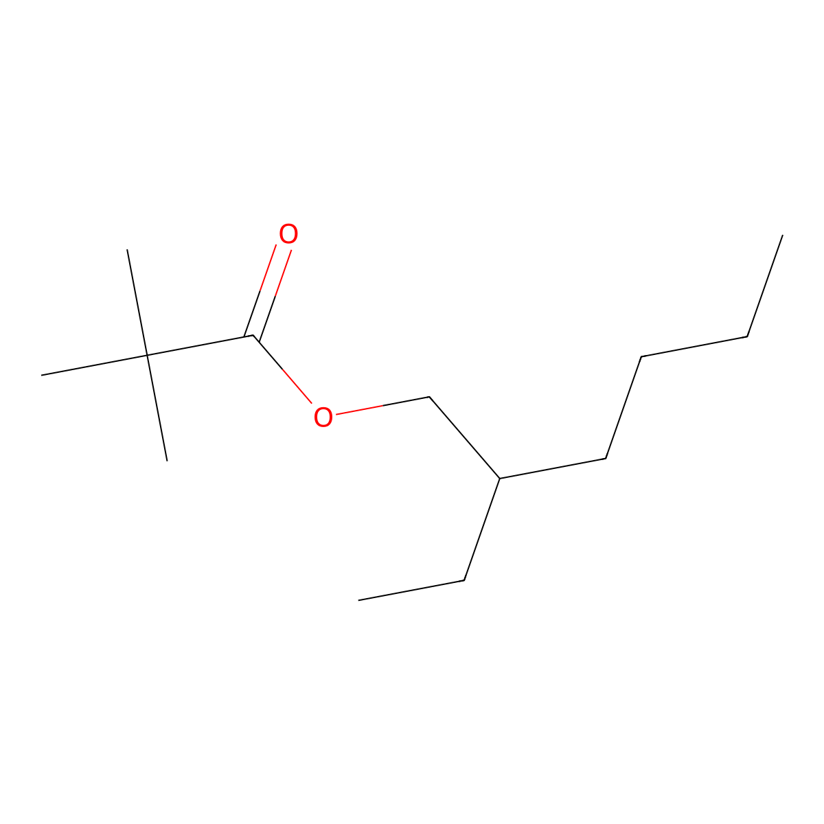 2-Ethylhexyl pivalate molecular structure, CAS 16387-18-1