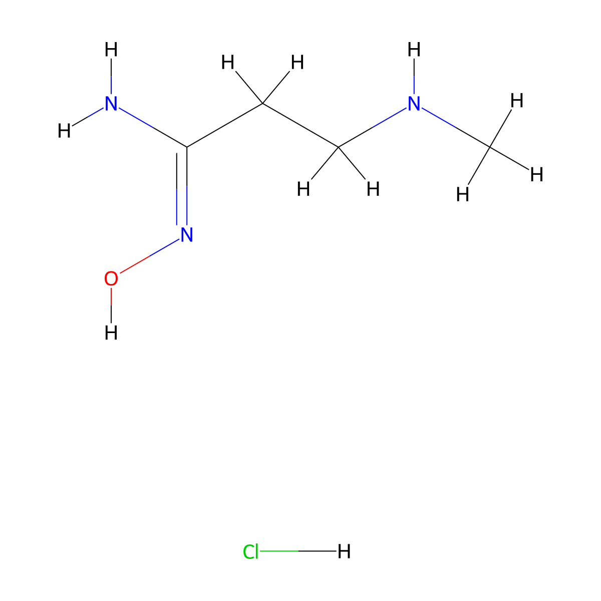 (1Z)-N'-hydroxy-3-(methylamino)propanimidamide molecular structure, CAS 16387-48-7