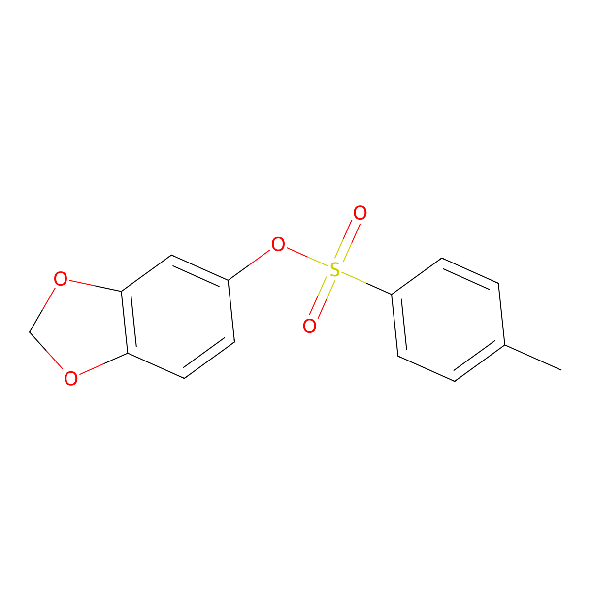 1,3-Benzodioxol-5-yl 4-methylbenzenesulfonate molecular structure, CAS 16387-85-2