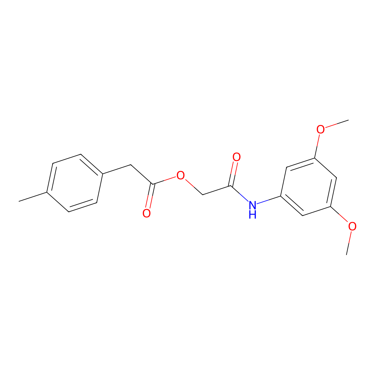[(3,5-Dimethoxyphenyl)carbamoyl]methyl 2-(4-methylphenyl)acetate molecular structure, CAS 1638707-02-4