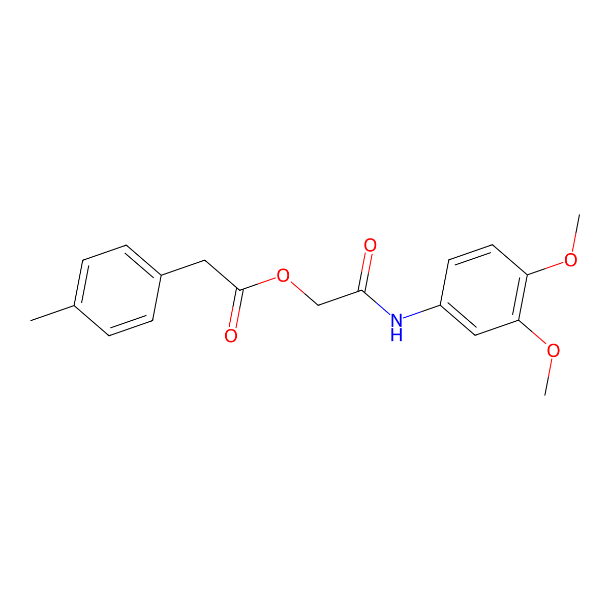 2-[(3,4-Dimethoxyphenyl)amino]-2-oxoethyl (4-methylphenyl)acetate molecular structure, CAS 1638707-58-0