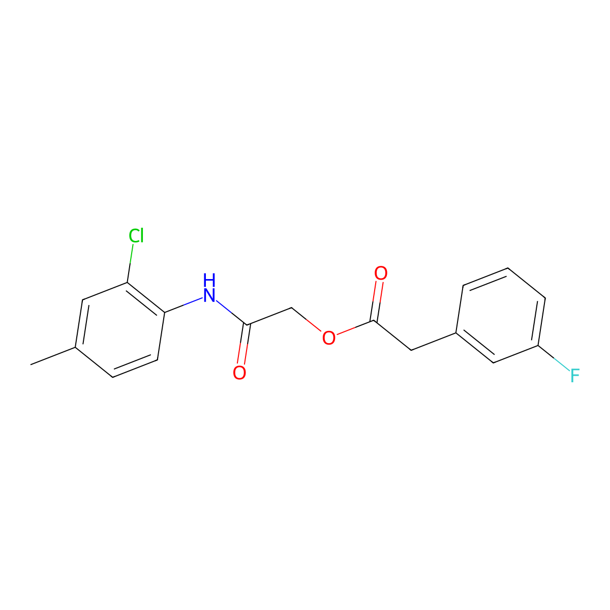 [2-(2-Chloro-4-methylanilino)-2-oxoethyl] 2-(3-fluorophenyl)acetate molecular structure, CAS 1638707-65-9