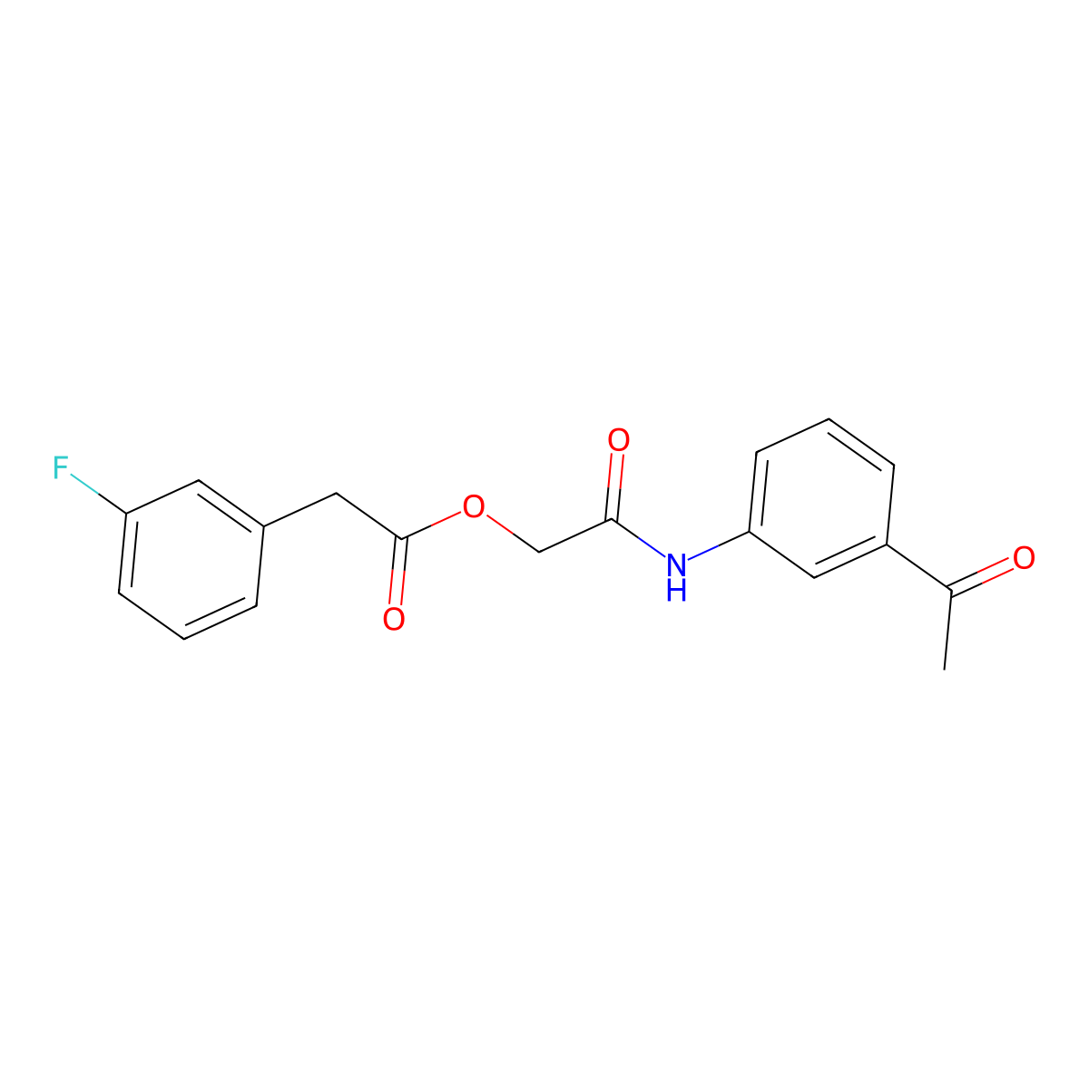 2-[(3-Acetylphenyl)amino]-2-oxoethyl (3-fluorophenyl)acetate molecular structure, CAS 1638707-69-3