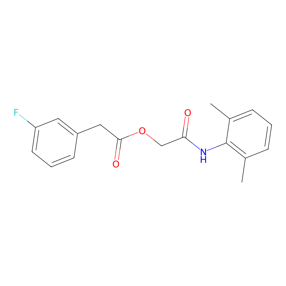 [2-(2,6-Dimethylanilino)-2-oxoethyl] 2-(3-fluorophenyl)acetate molecular structure, CAS 1638709-57-5