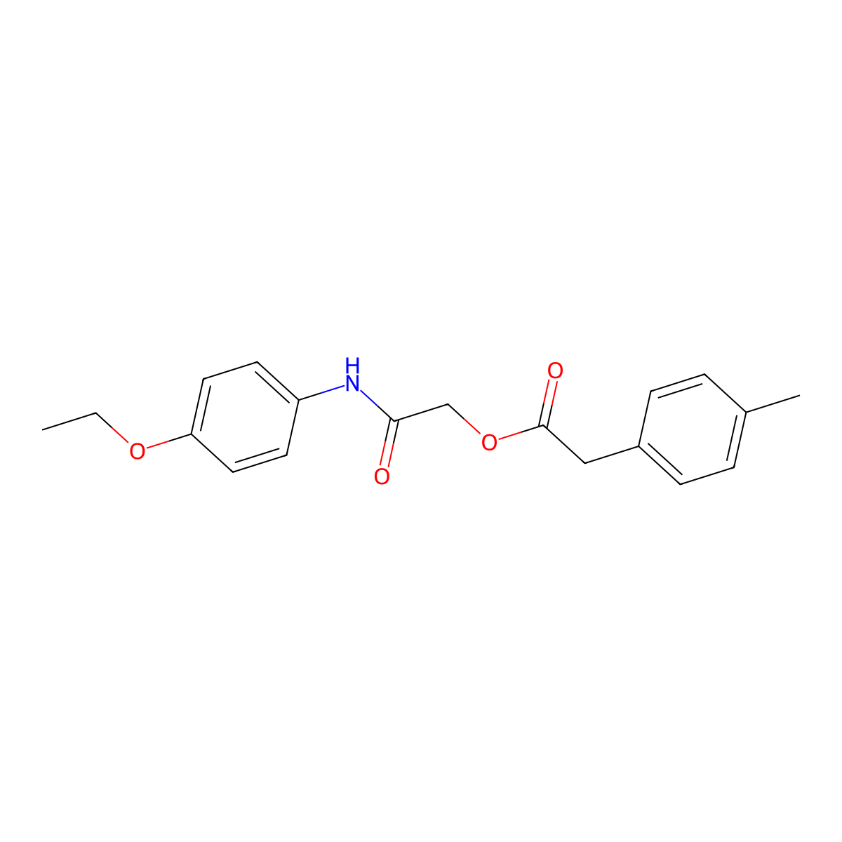 2-[(4-Ethoxyphenyl)amino]-2-oxoethyl (4-methylphenyl)acetate molecular structure, CAS 1638709-83-7
