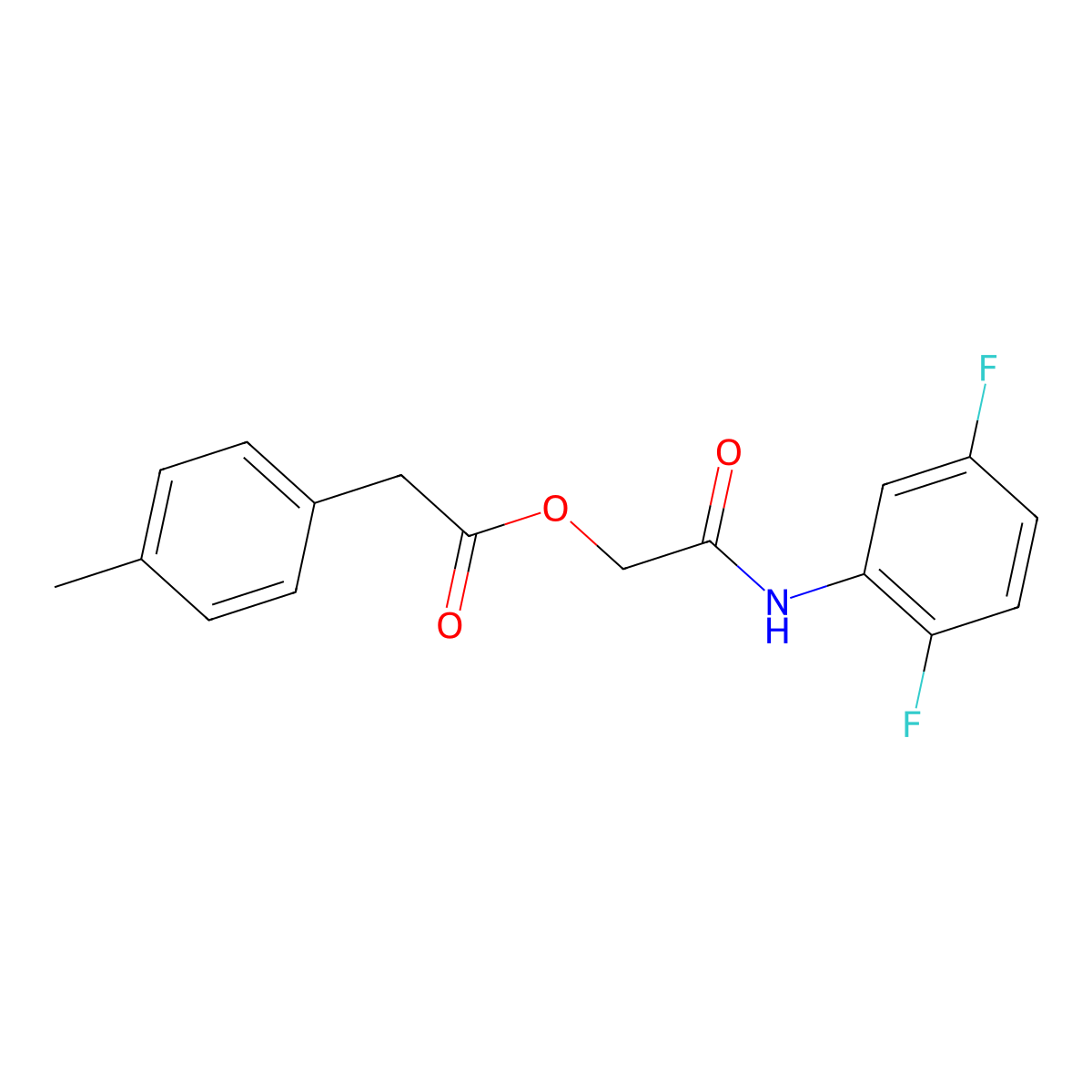2-[(2,5-Difluorophenyl)amino]-2-oxoethyl (4-methylphenyl)acetate molecular structure, CAS 1638709-89-3