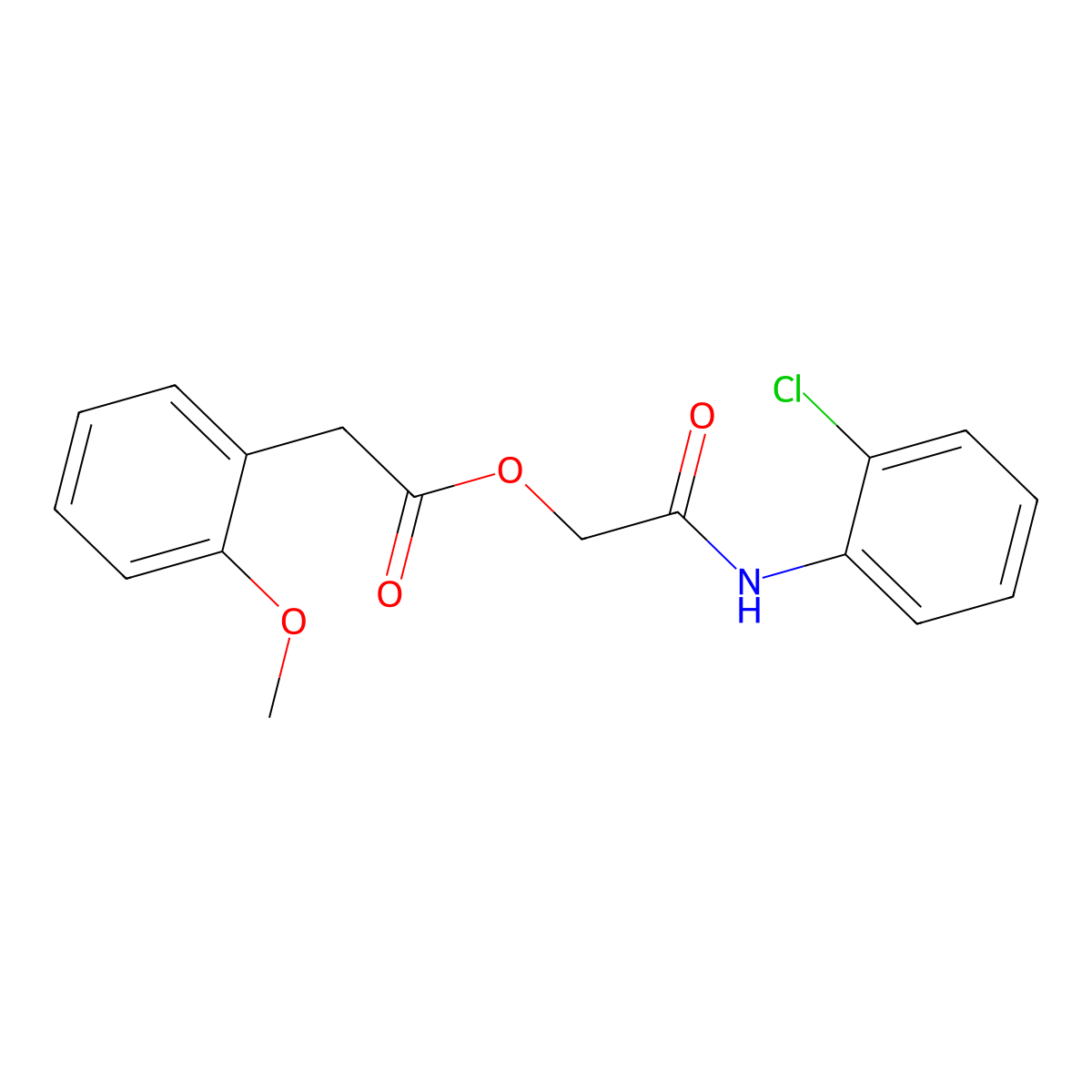 [2-(2-Chloroanilino)-2-oxoethyl] 2-(2-methoxyphenyl)acetate molecular structure, CAS 1638736-22-7
