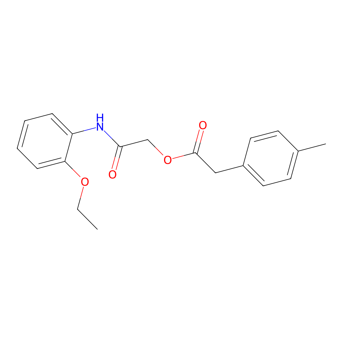 2-[(2-Ethoxyphenyl)amino]-2-oxoethyl (4-methylphenyl)acetate molecular structure, CAS 1638736-27-2