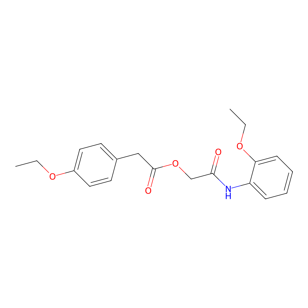 [(2-Ethoxyphenyl)carbamoyl]methyl 2-(4-ethoxyphenyl)acetate molecular structure, CAS 1638736-50-1