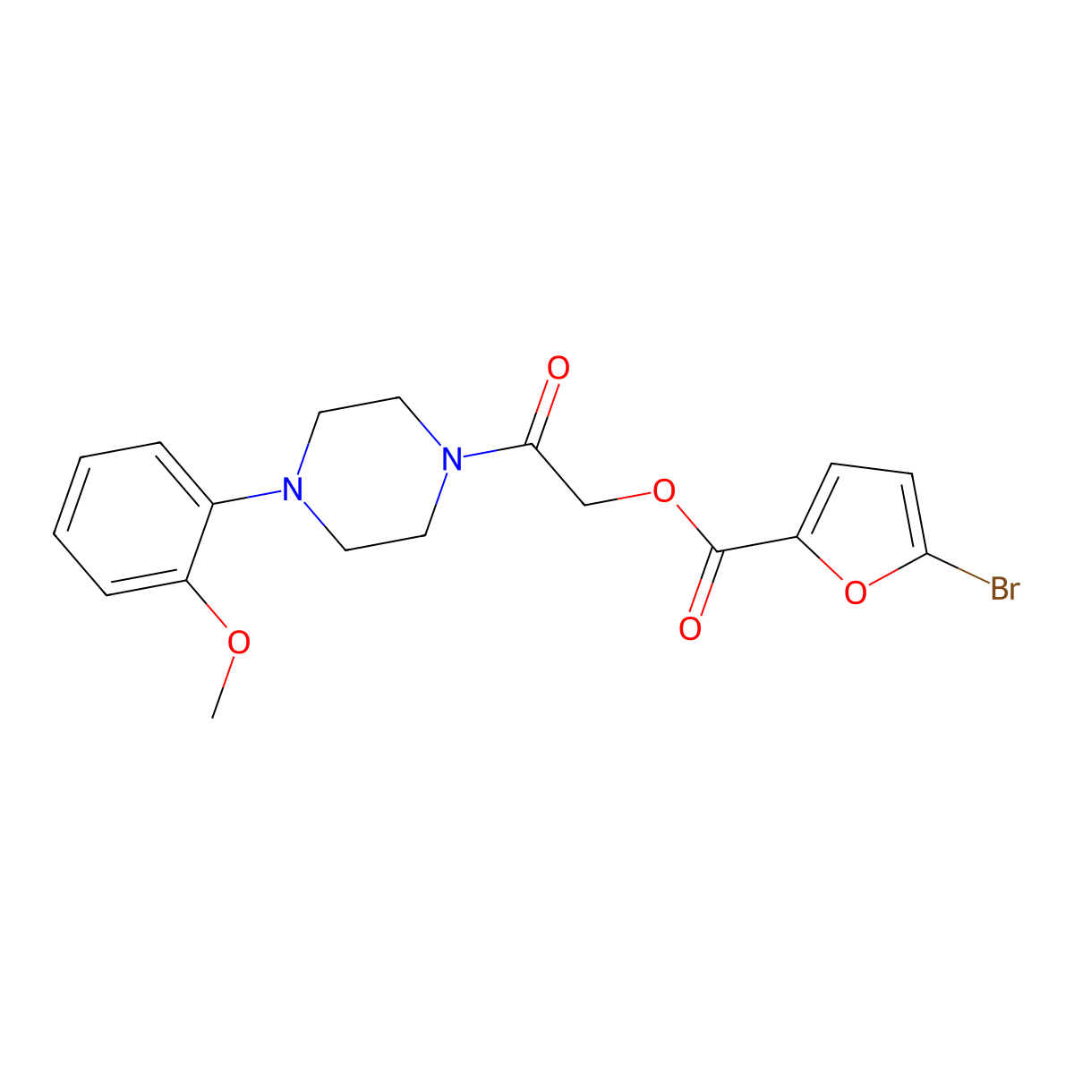 2-[4-(2-Methoxyphenyl)piperazin-1-YL]-2-oxoethyl 5-bromofuran-2-carboxylate molecular structure, CAS 1638736-52-3
