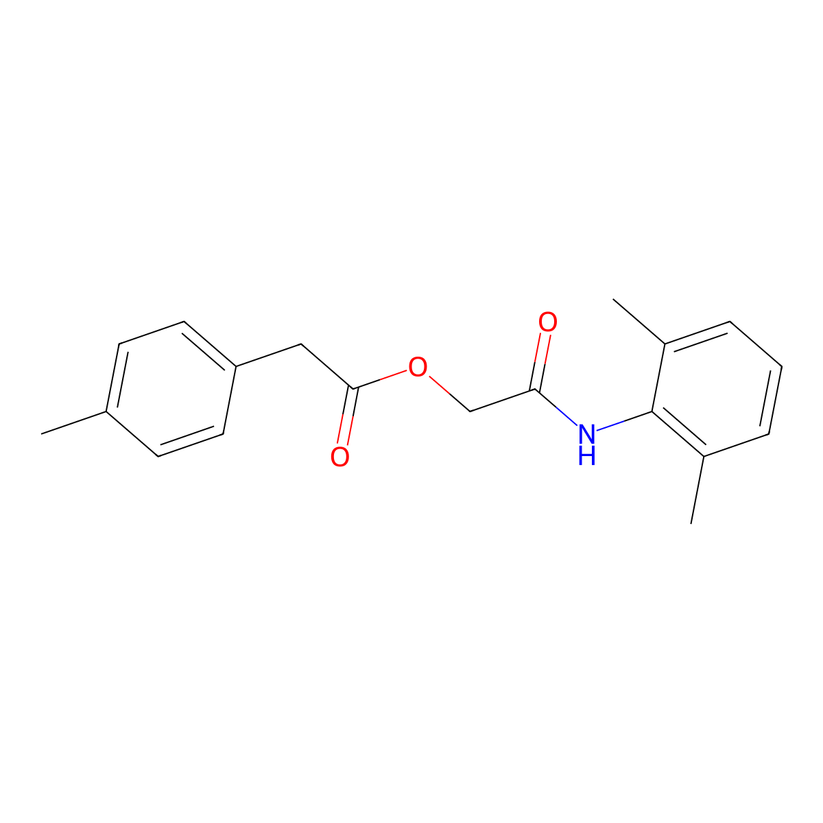 2-[(2,6-Dimethylphenyl)amino]-2-oxoethyl (4-methylphenyl)acetate molecular structure, CAS 1638737-55-9