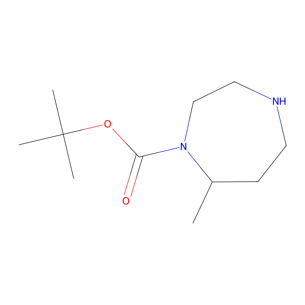 tert-butyl (7R)-7-methyl-1,4-diazepane-1-carboxylate molecular structure, CAS 1638743-92-6