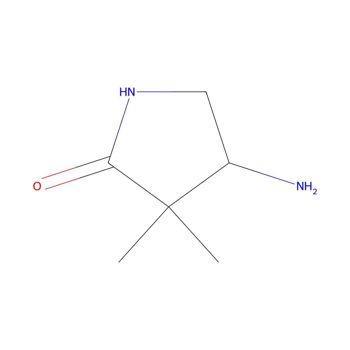 (4S)-4-amino-3,3-dimethylpyrrolidin-2-one molecular structure, CAS 1638743-93-7