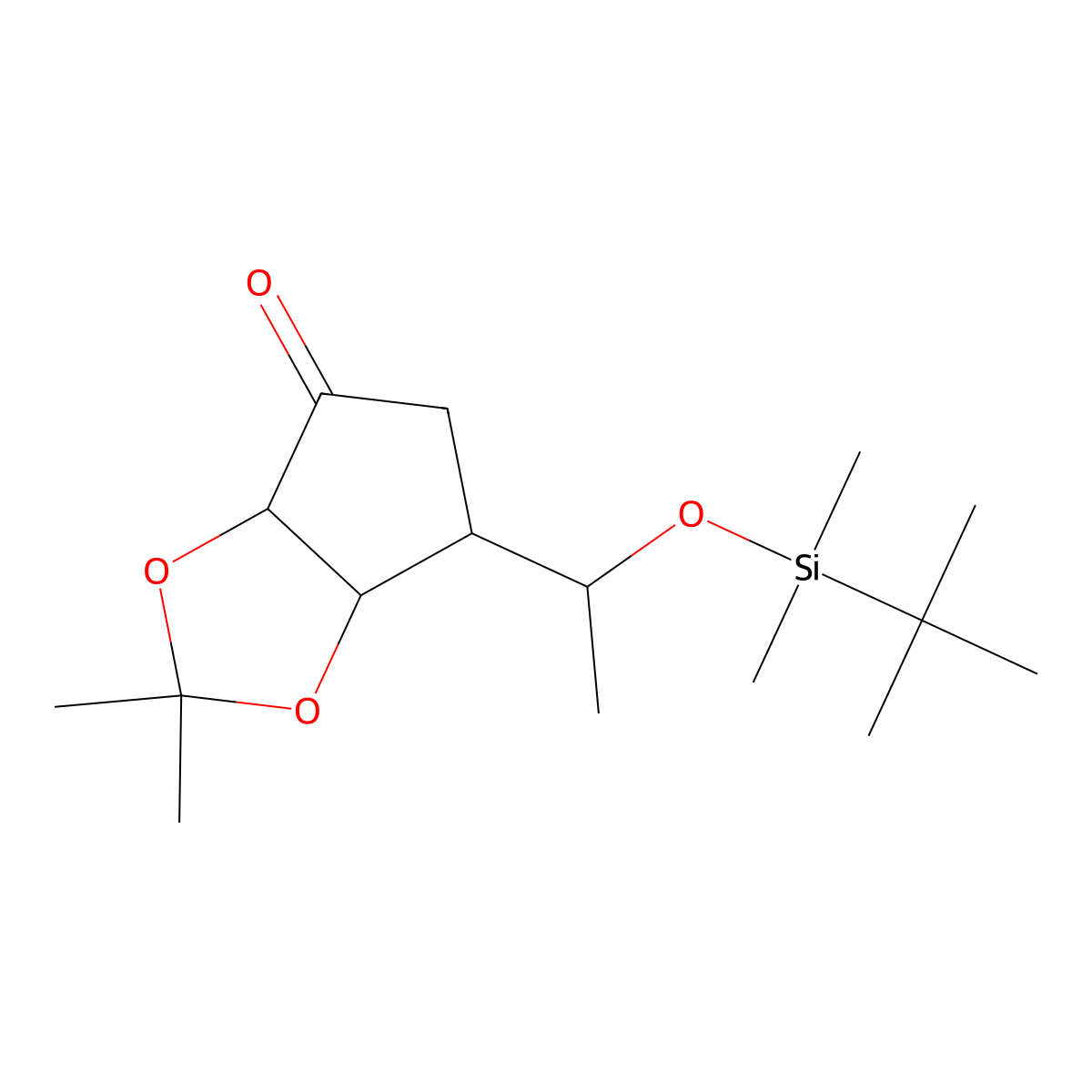 (3aR,6S,6aR)-6-((S)-1-((tert-Butyldimethylsilyl)oxy)ethyl)-2,2-dimethyltetrahydro-4H-cyclopenta[d][1,3]dioxol-4-one molecular structure, CAS 1638744-51-0