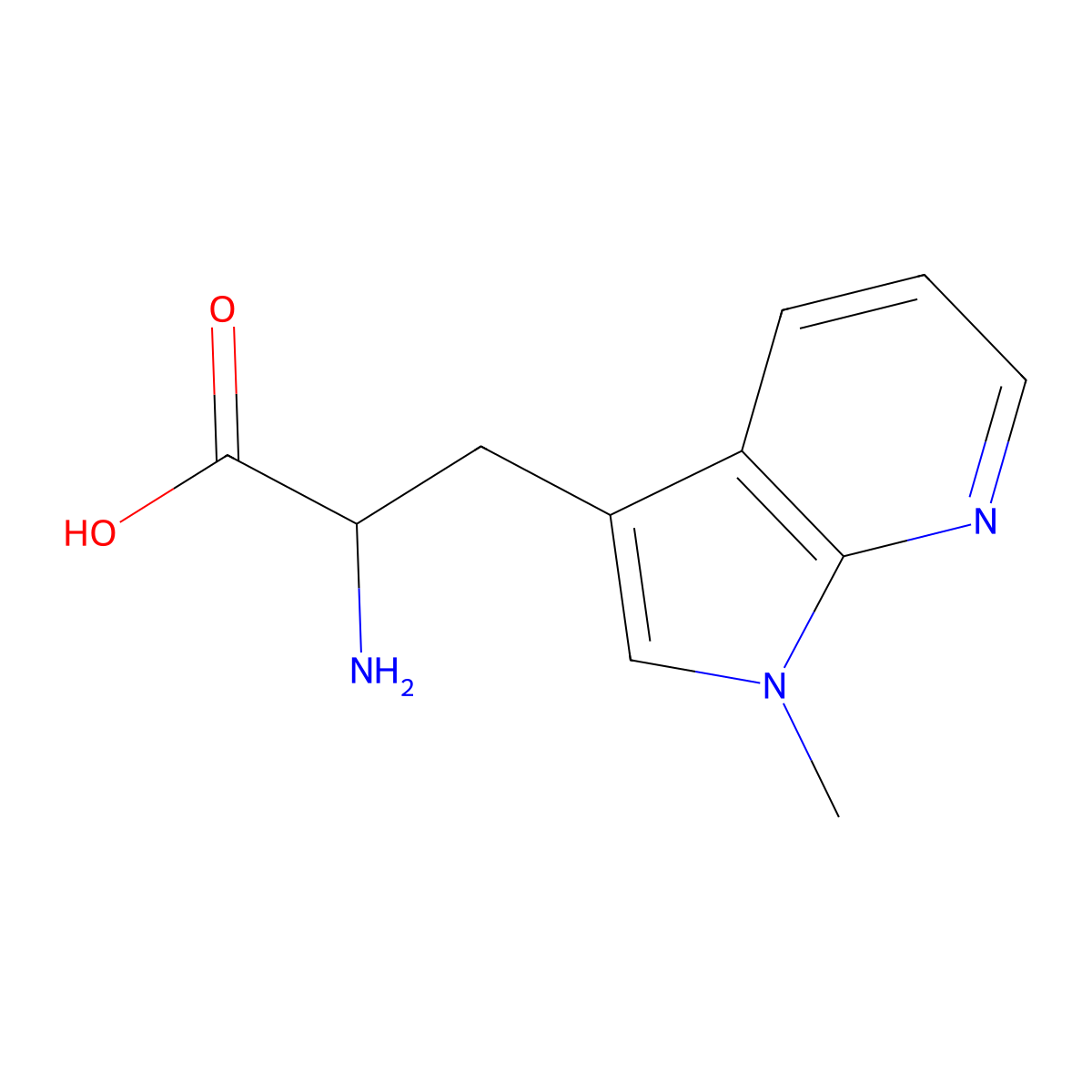(2R)-2-amino-3-{1-methyl-1H-pyrrolo[2,3-b]pyridin-3-yl}propanoic acid molecular structure, CAS 1638744-79-2