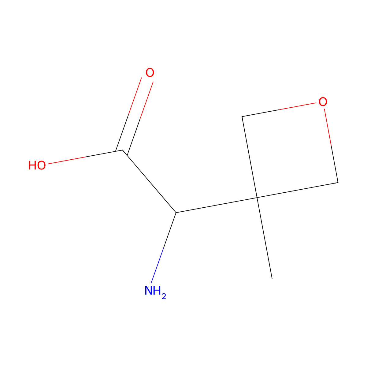 2-Amino-2-(3-methyloxetan-3-yl)acetic acid molecular structure, CAS 1638759-43-9