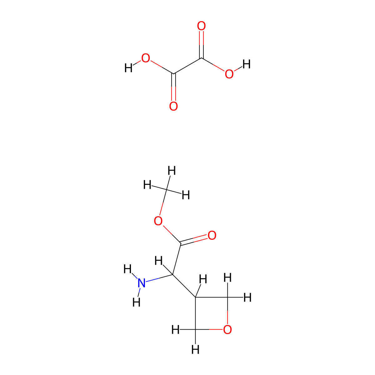 Methyl 2-amino-2-(oxetan-3-yl)acetate; oxalic acid molecular structure, CAS 1638759-46-2