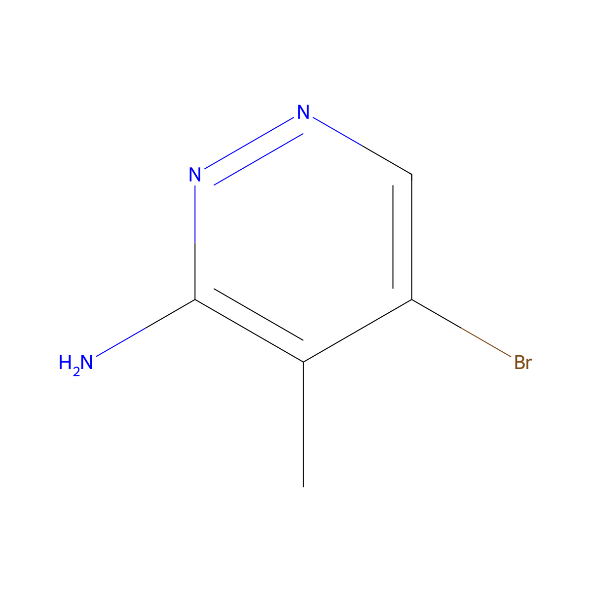 5-Bromo-4-methylpyridazin-3-amine molecular structure, CAS 1638759-55-3