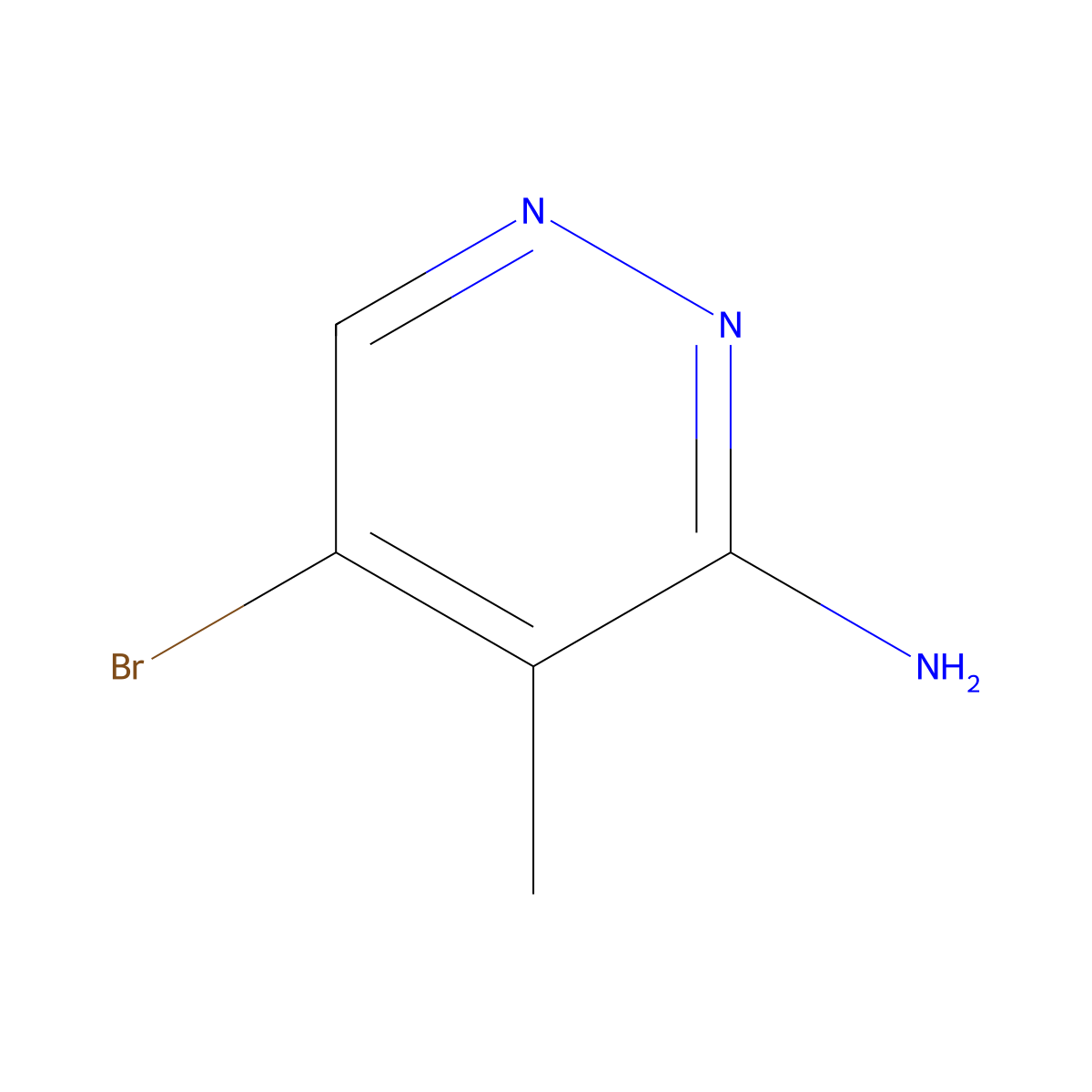5-Bromo-4-methylpyridazin-3-amine molecular structure, CAS 1638759-55-3