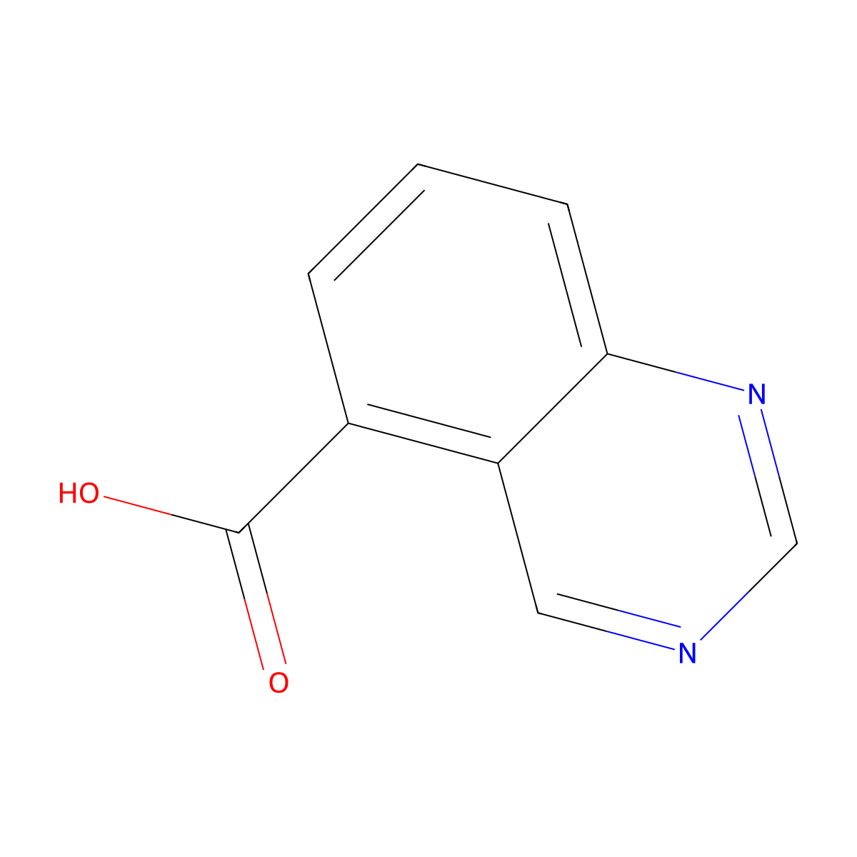 Quinazoline-5-carboxylic acid molecular structure, CAS 1638759-71-3