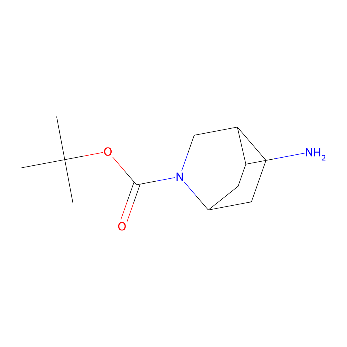 Tert-butyl 5-amino-2-azabicyclo[2.2.2]octane-2-carboxylate molecular structure, CAS 1638759-74-6