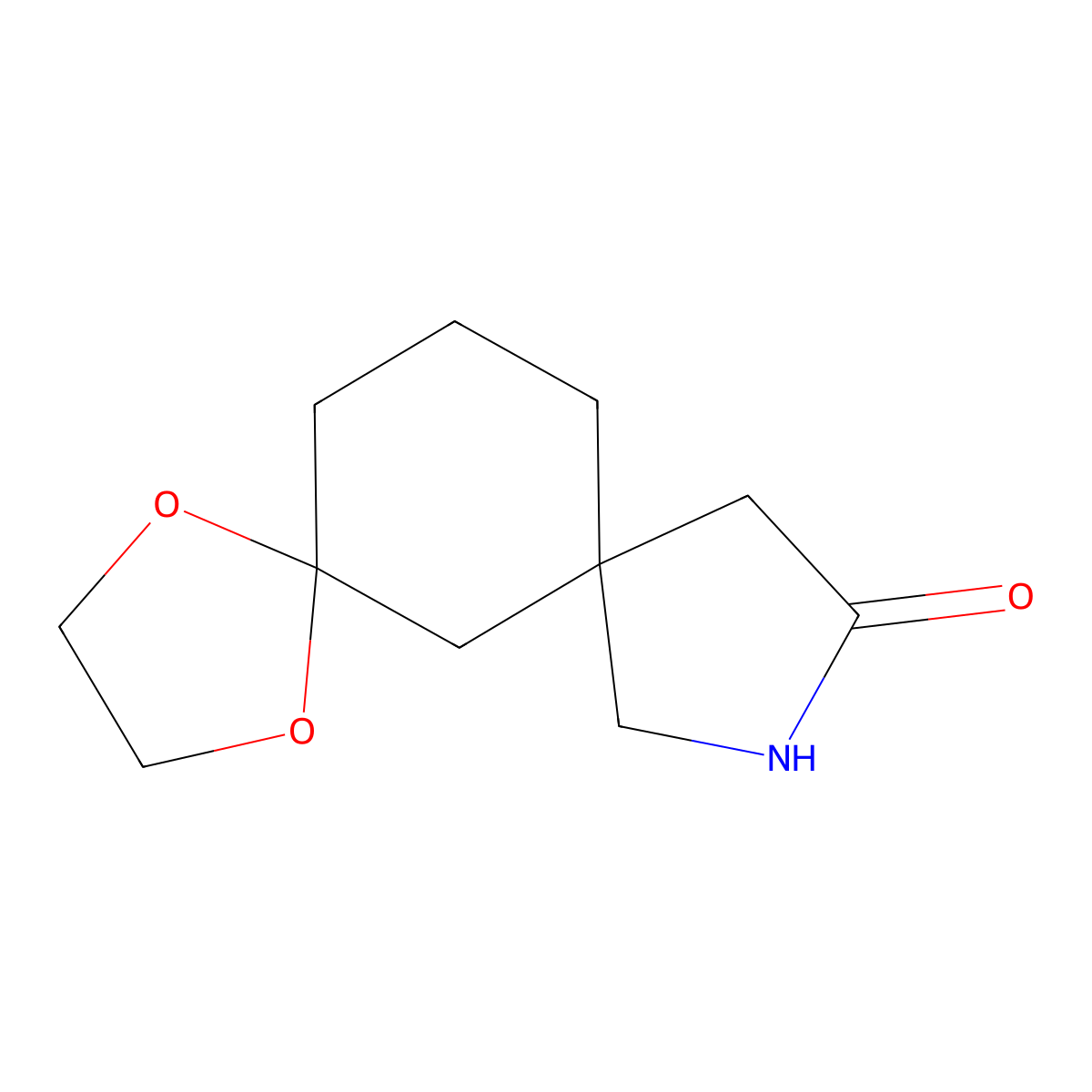 1,4-Dioxa-9-aza-dispiro[4.1.4.3]tetradecan-10-one molecular structure, CAS 1638759-75-7