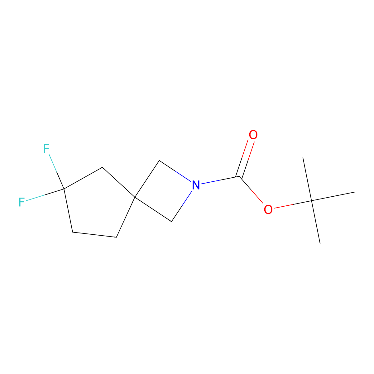 tert-Butyl 6,6-difluoro-2-azaspiro[3.4]octane-2-carboxylate molecular structure, CAS 1638759-78-0