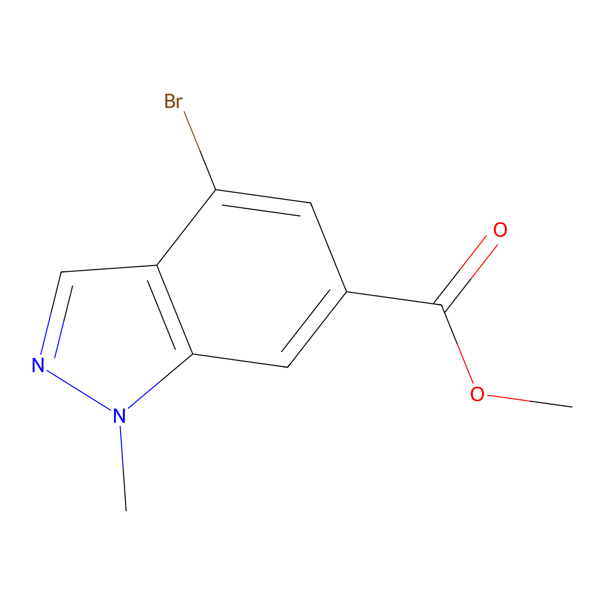 Methyl 4-bromo-1-methyl-1H-indazole-6-carboxylate molecular structure, CAS 1638759-79-1