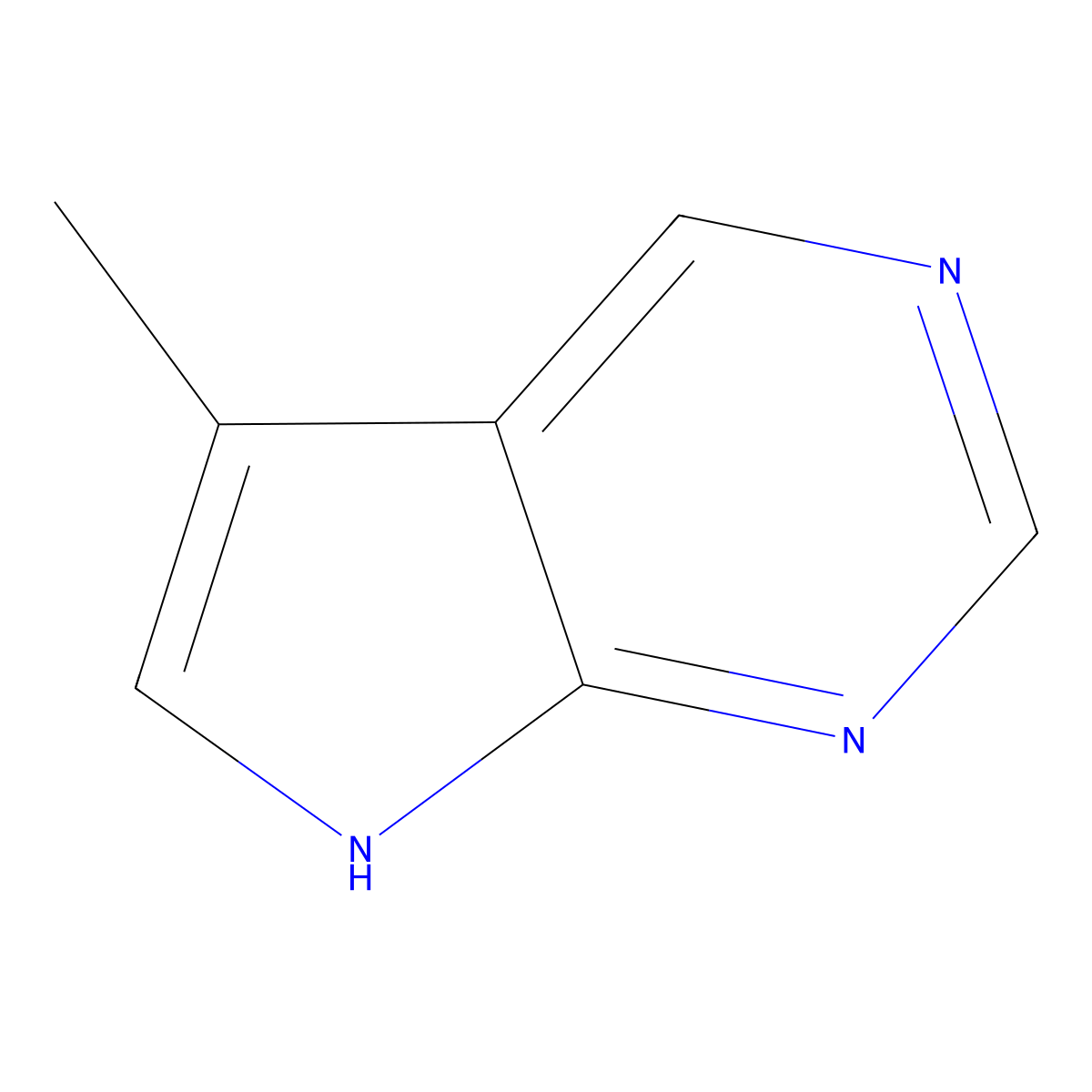 5-methyl-7H-pyrrolo[2,3-d]pyrimidine molecular structure, CAS 1638760-44-7