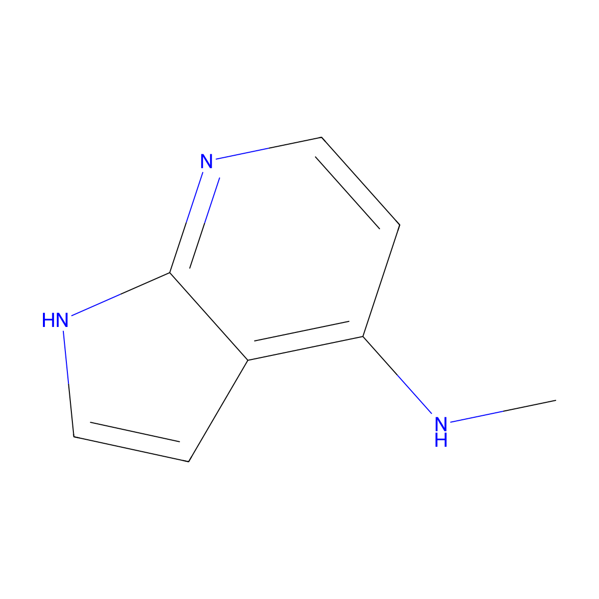 N-methyl-1H-pyrrolo[2,3-b]pyridin-4-amine molecular structure, CAS 1638760-48-1