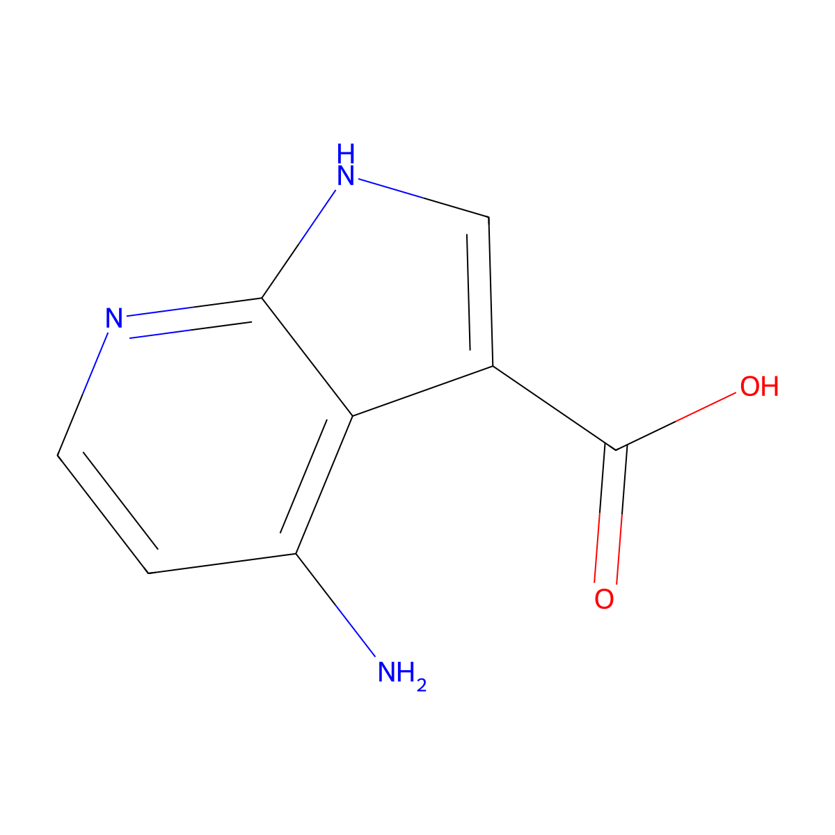 4-amino-1H-pyrrolo[2,3-b]pyridine-3-carboxylic acid molecular structure, CAS 1638760-58-3