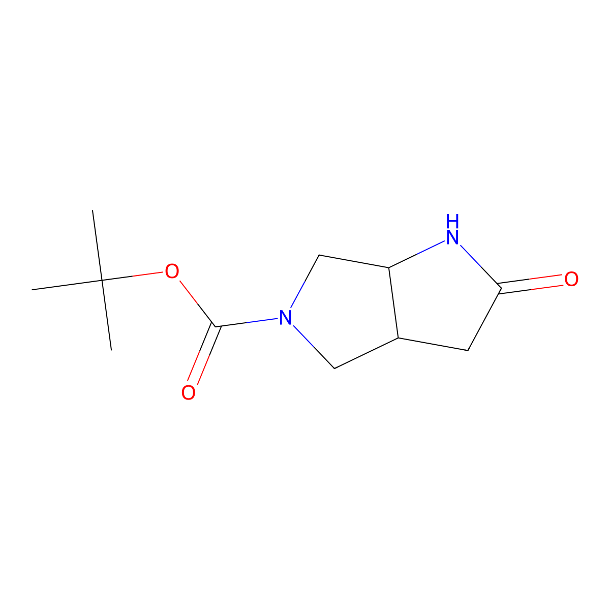 tert-Butyl 2-oxo-octahydropyrrolo[3,4-b]pyrrole-5-carboxylate molecular structure, CAS 1638760-61-8