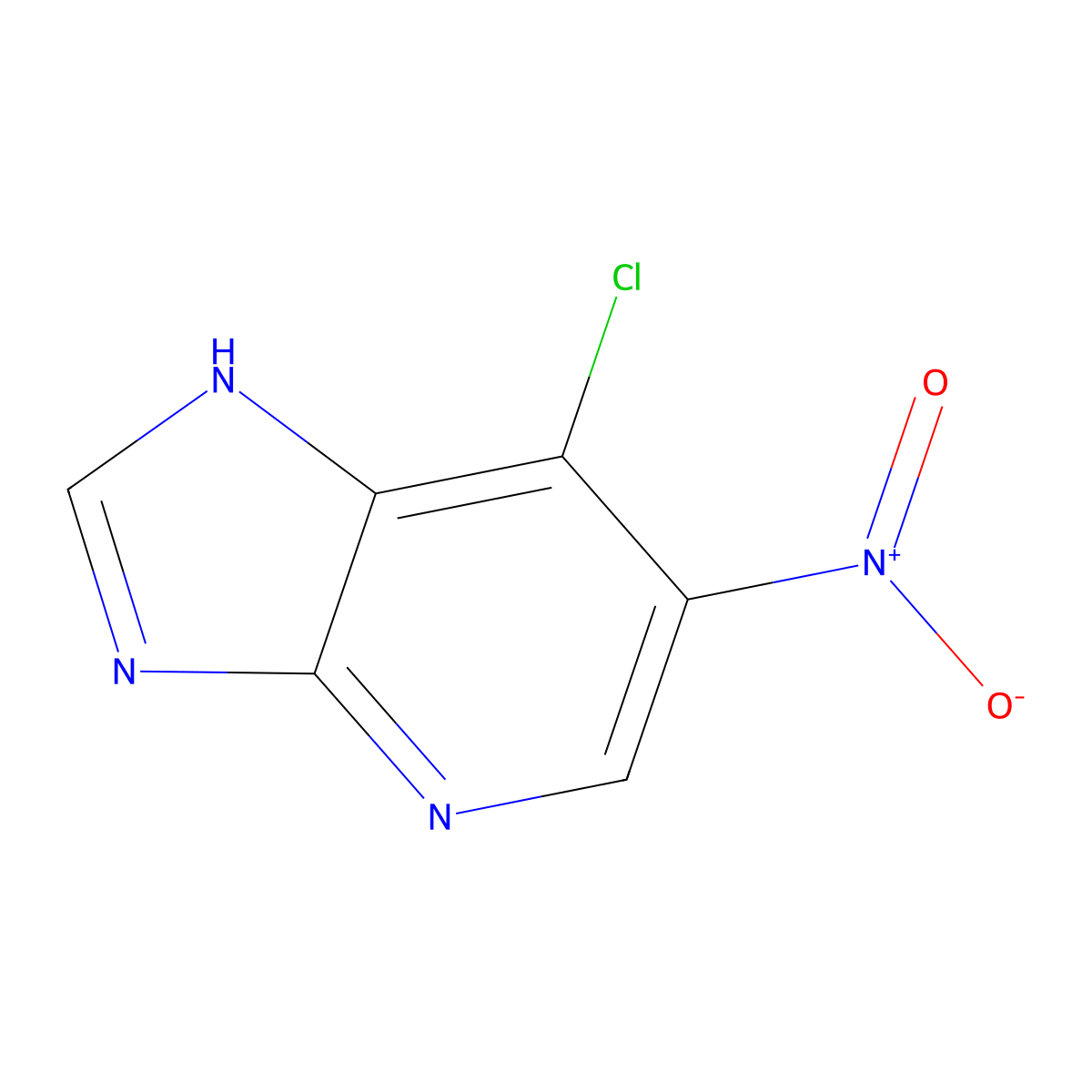 7-chloro-6-nitro-3H-imidazo[4,5-b]pyridine molecular structure, CAS 1638760-77-6