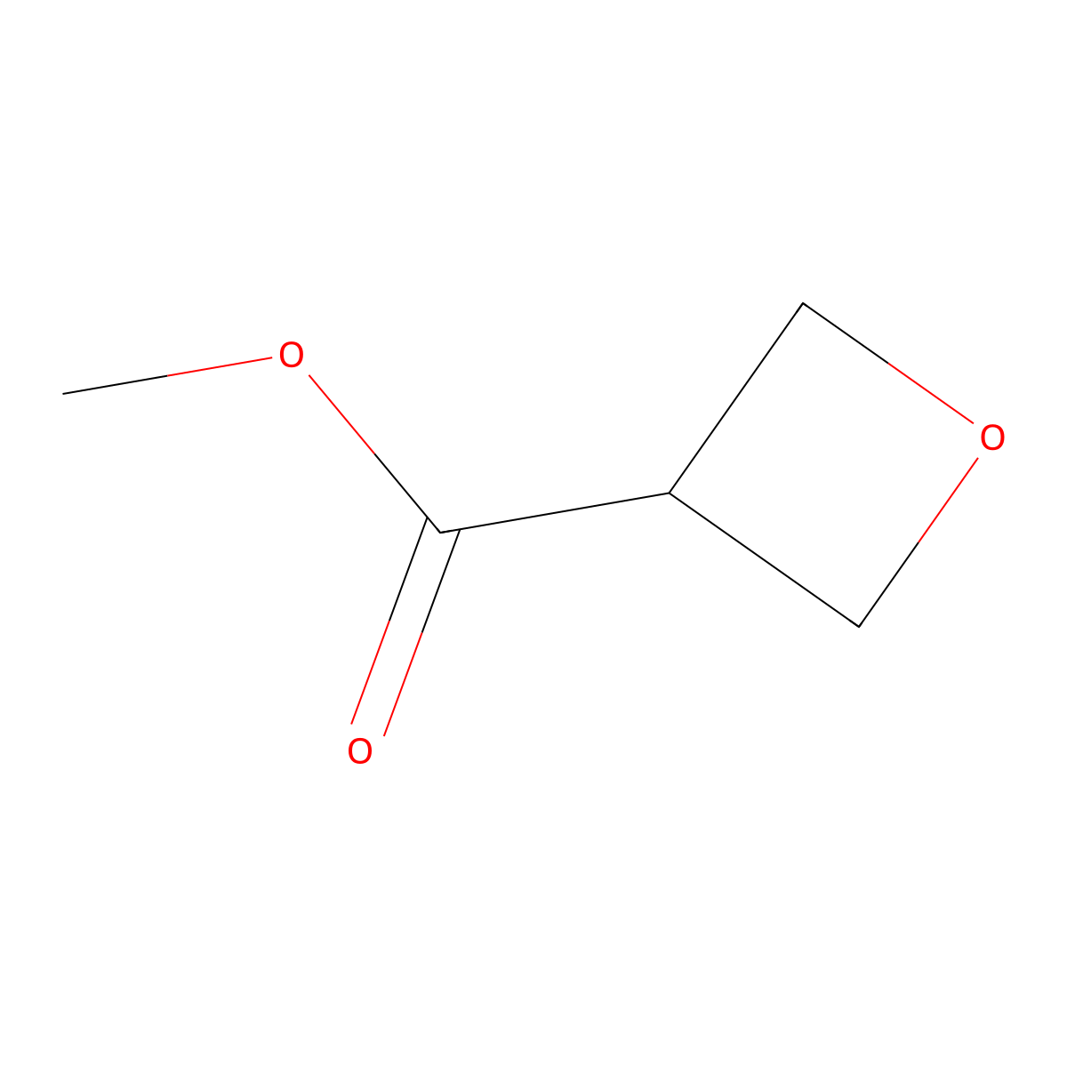 Methyl oxetane-3-carboxylate molecular structure, CAS 1638760-80-1