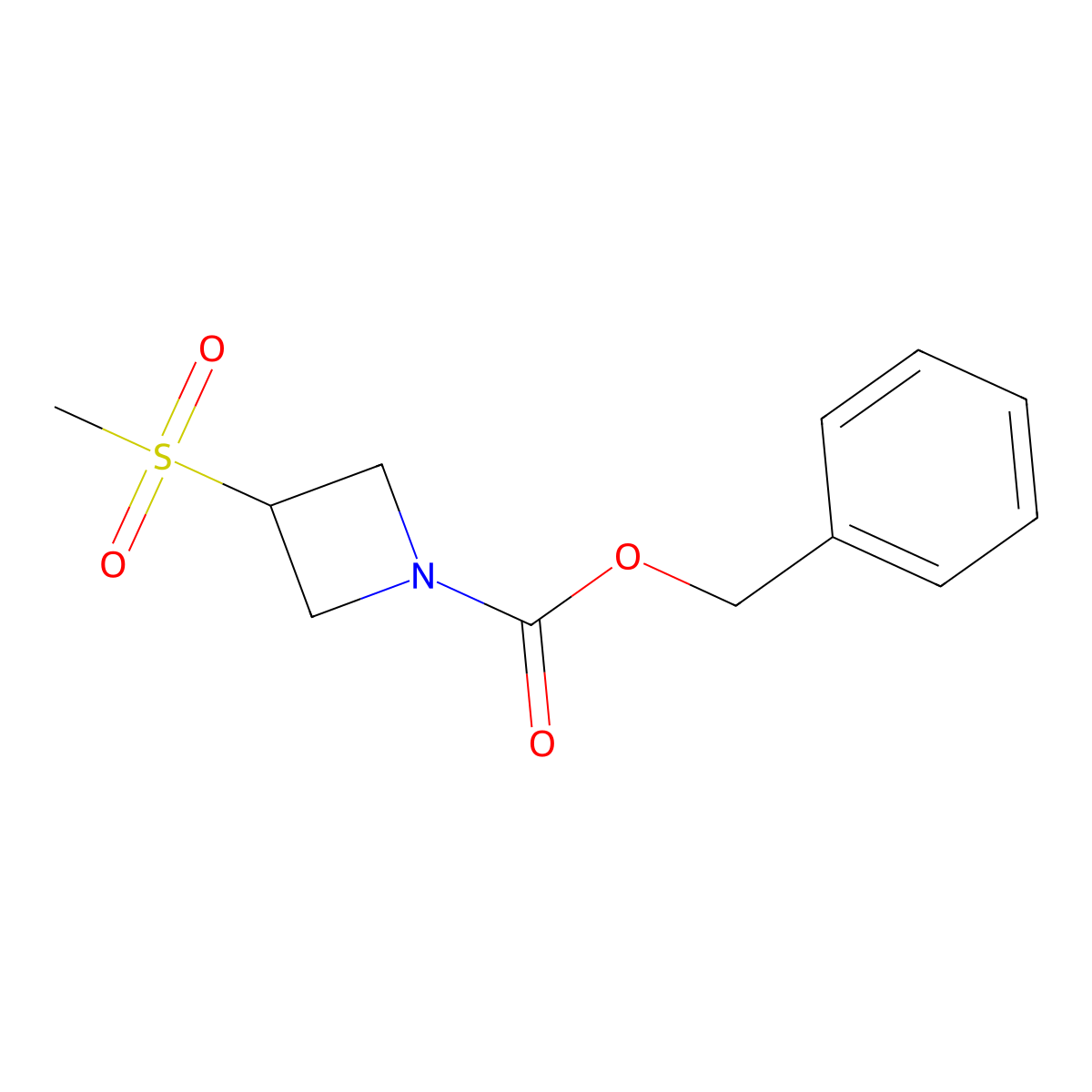 Benzyl 3-methanesulfonylazetidine-1-carboxylate molecular structure, CAS 1638760-91-4