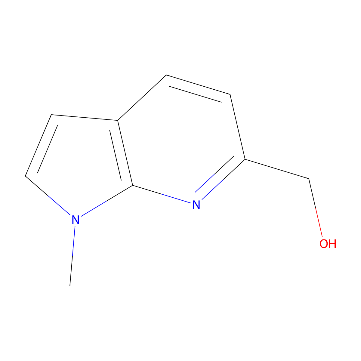 {1-methyl-1H-pyrrolo[2,3-b]pyridin-6-yl}methanol molecular structure, CAS 1638760-98-1