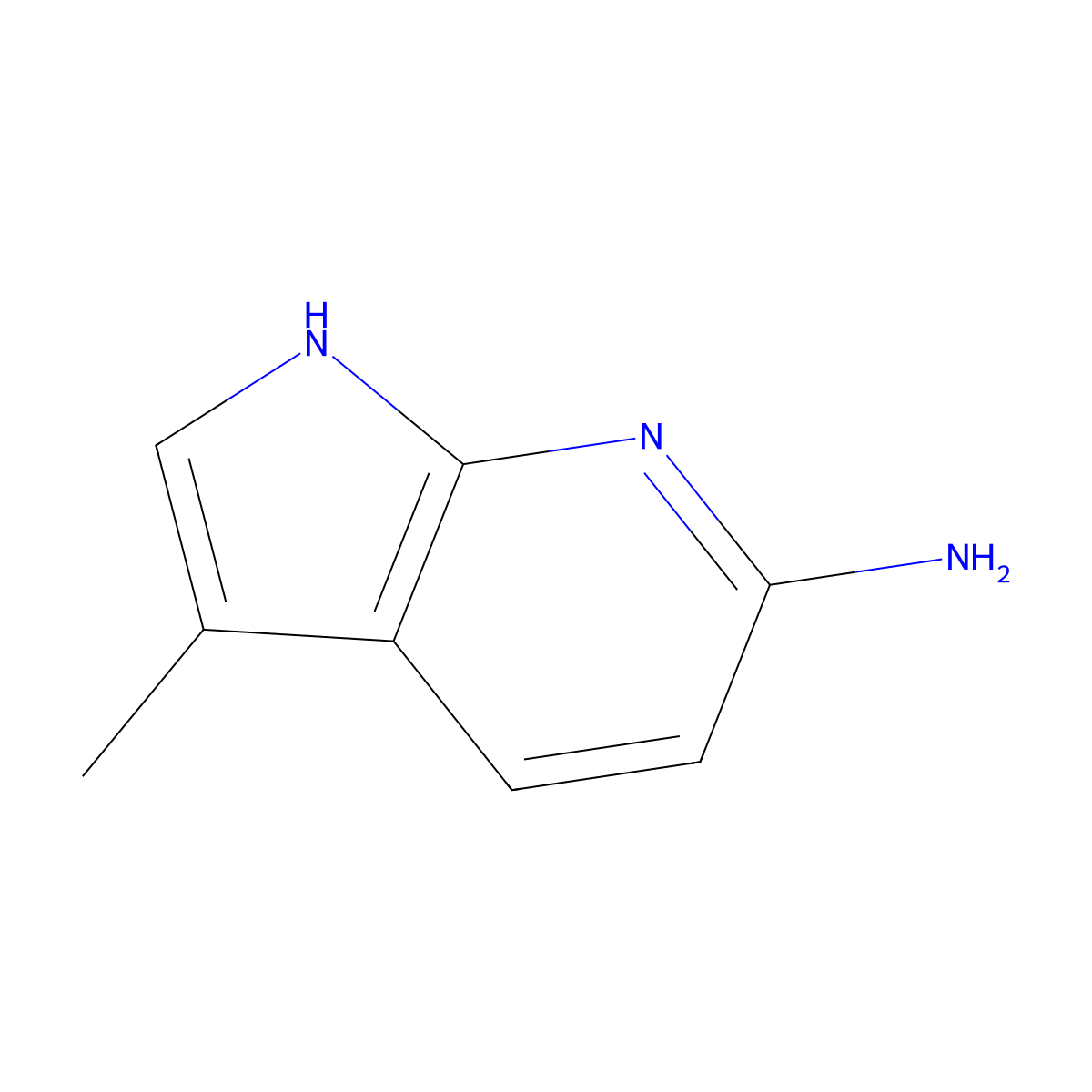 3-Methyl-1H-pyrrolo[2,3-b]pyridin-6-amine molecular structure, CAS 1638761-11-1