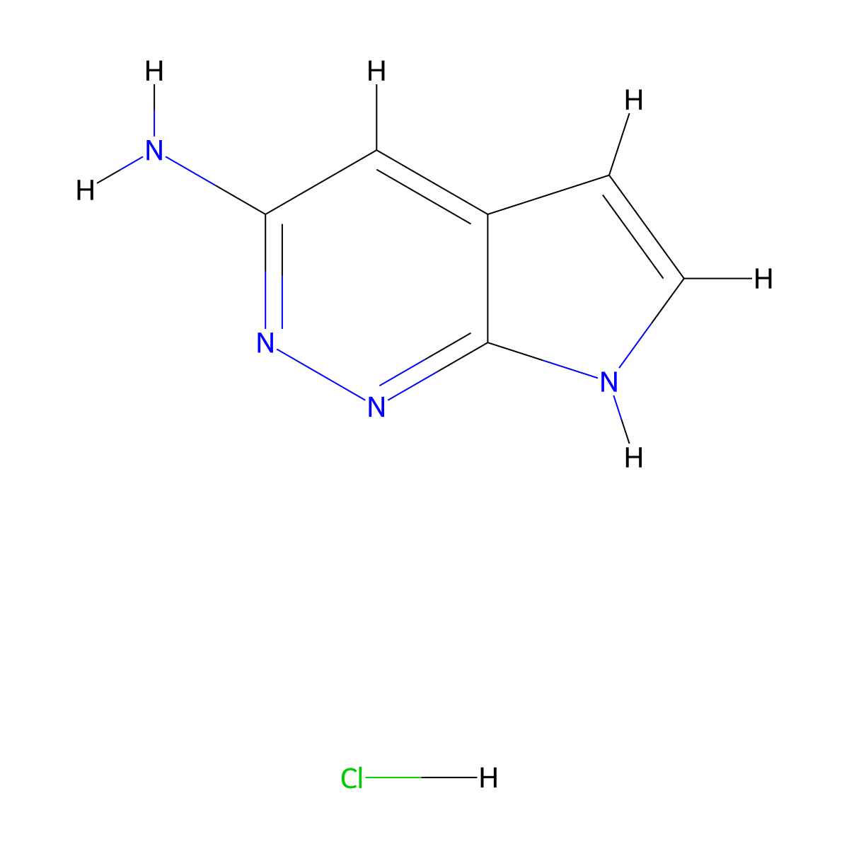 7H-Pyrrolo[2,3-c]pyridazin-3-amine hydrochloride molecular structure, CAS 1638761-13-3