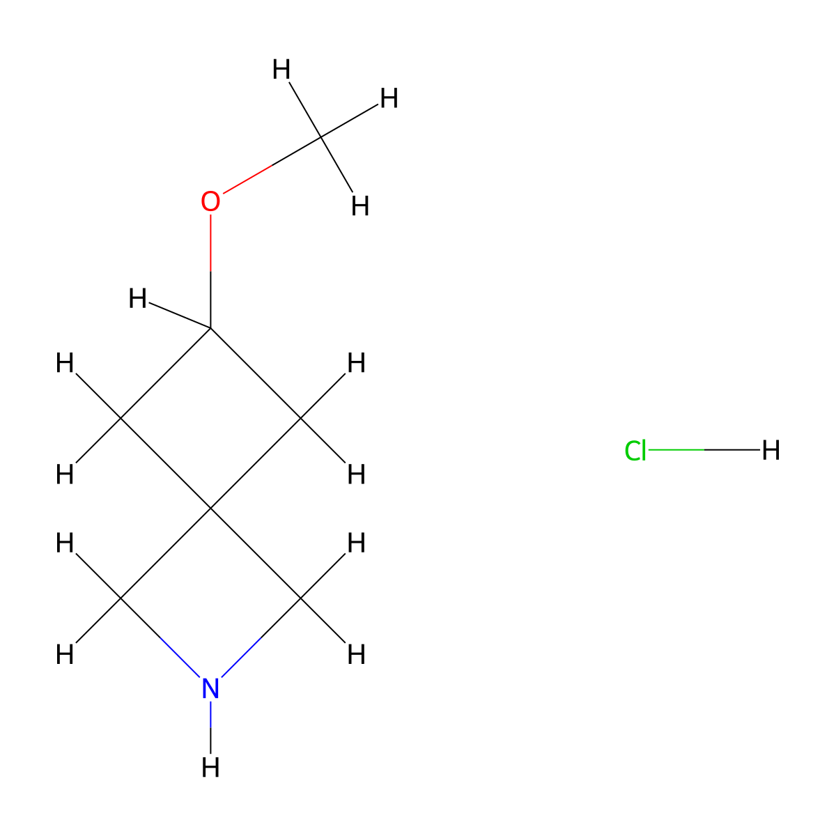 6-Methoxy-2-azaspiro(3.3)heptane hydrochloride molecular structure, CAS 1638761-19-9