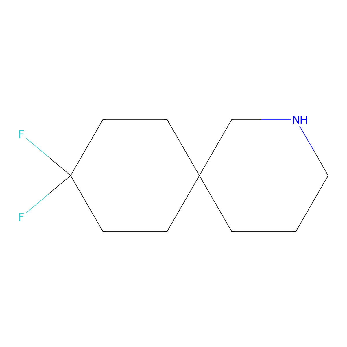 9,9-Difluoro-2-azaspiro[5.5]undecane molecular structure, CAS 1638761-33-7
