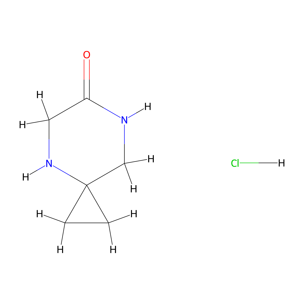 4,7-Diazaspiro[2.5]octan-6-one hydrochloride molecular structure, CAS 1638761-35-9