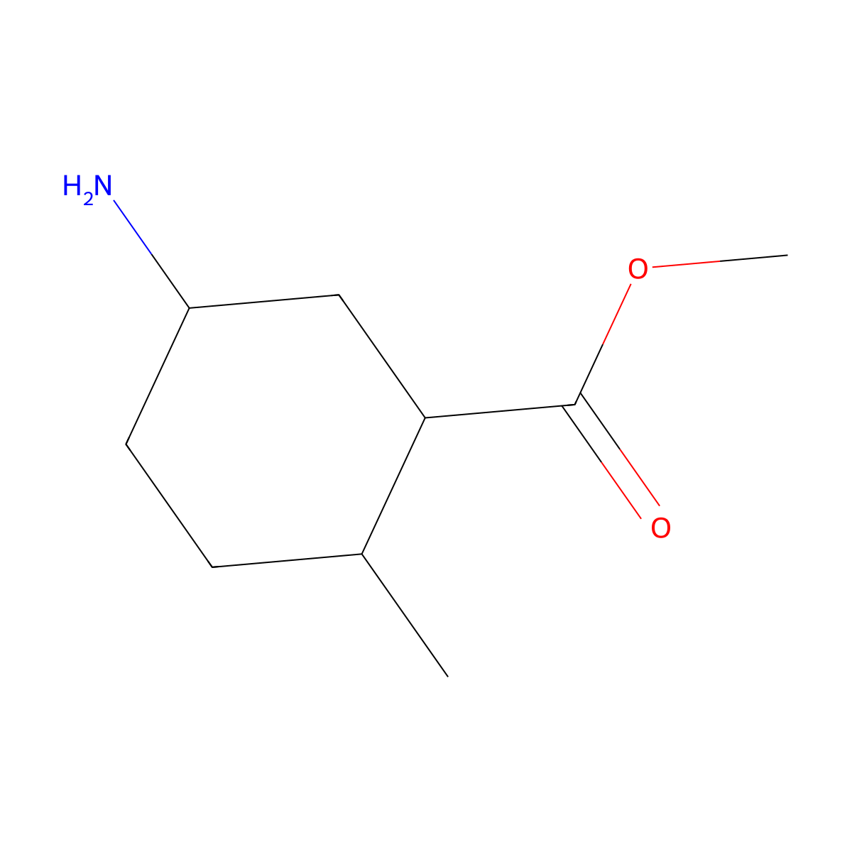 Methyl 5-amino-2-methylcyclohexane-1-carboxylate molecular structure, CAS 1638761-36-0