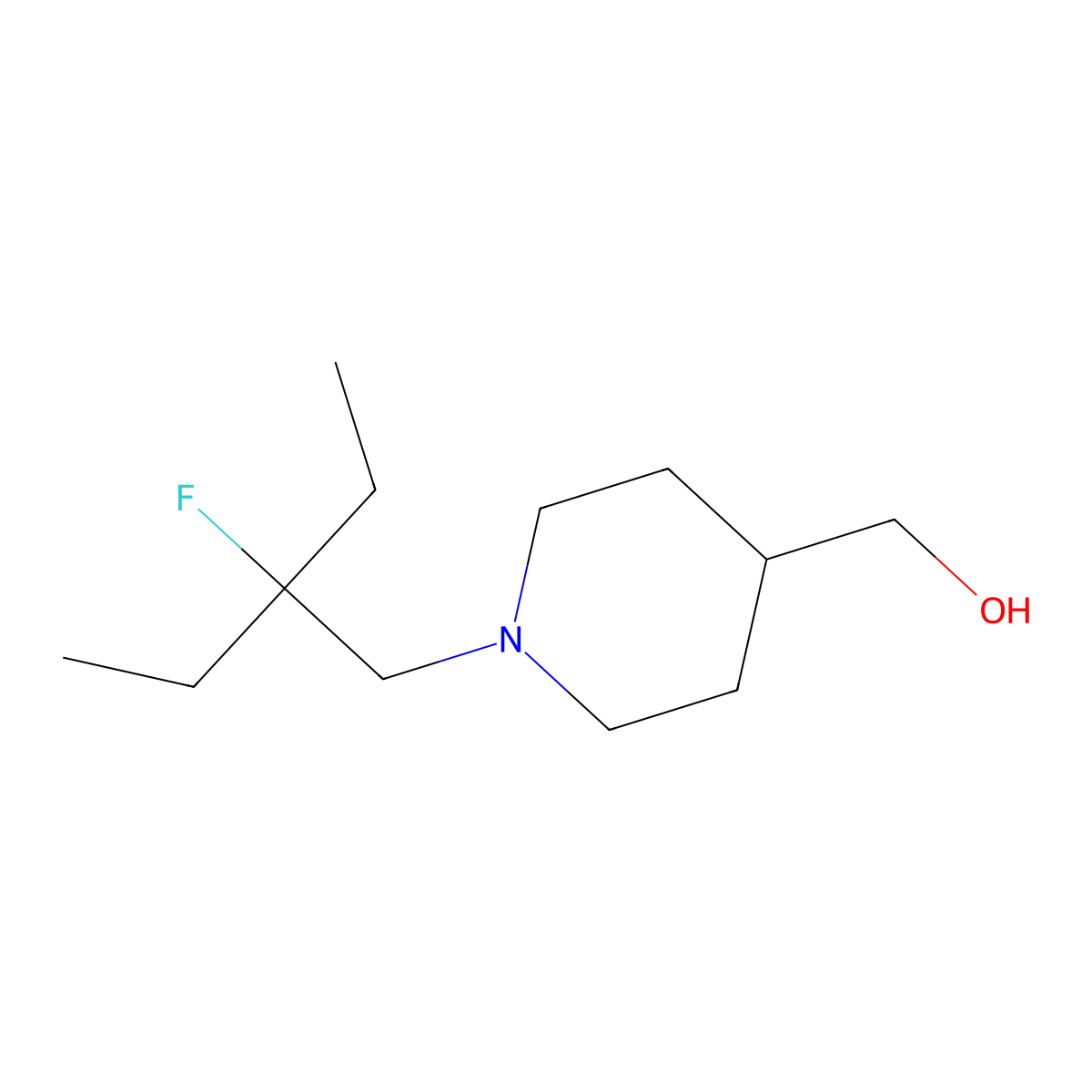 [1-(2-Ethyl-2-fluorobutyl)piperidin-4-yl]methanol molecular structure, CAS 1638761-39-3