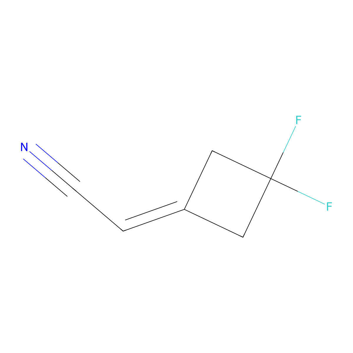 2-(3,3-Difluorocyclobutylidene)acetonitrile molecular structure, CAS 1638761-44-0