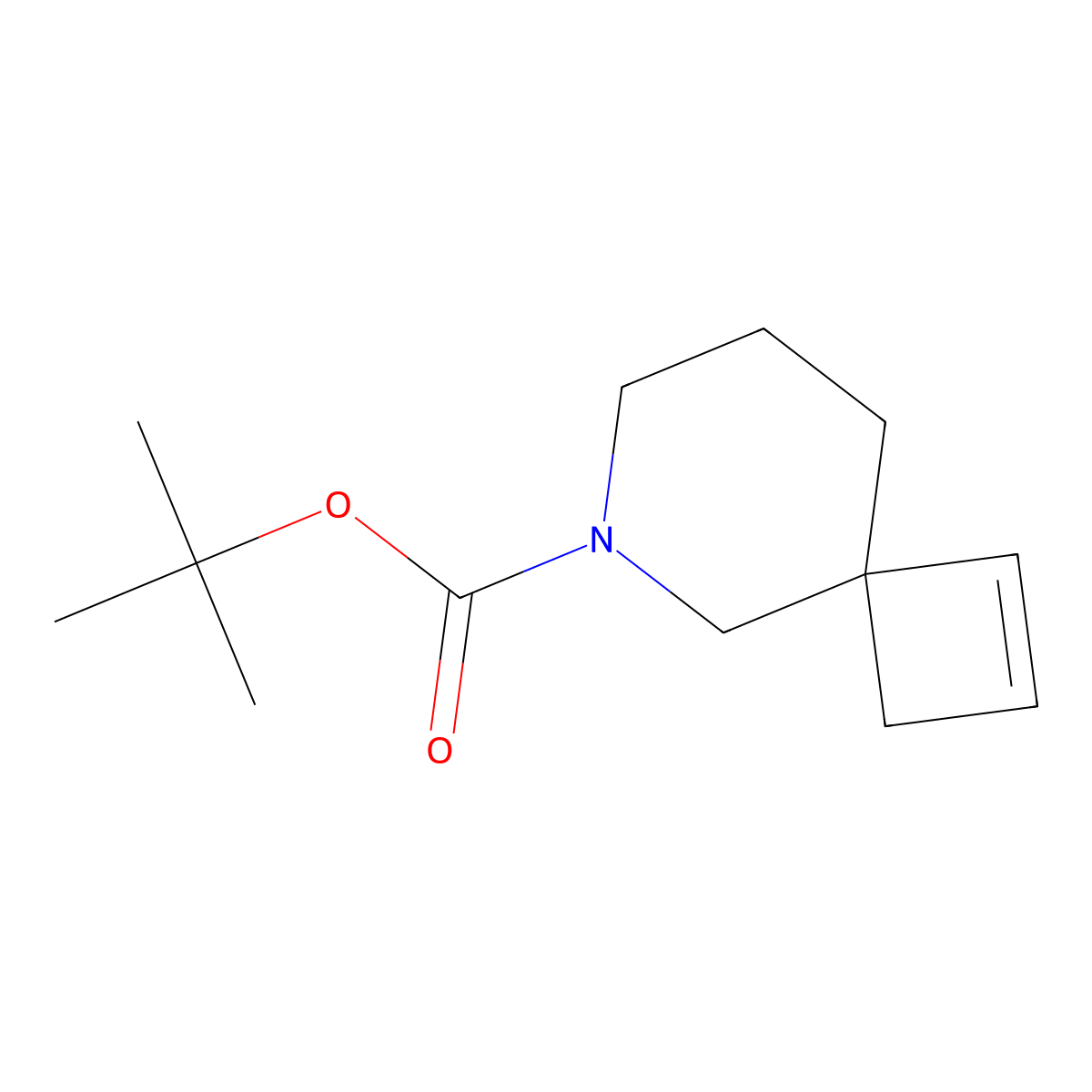 Tert-butyl 6-azaspiro[3.5]non-1-ene-6-carboxylate molecular structure, CAS 1638761-50-8