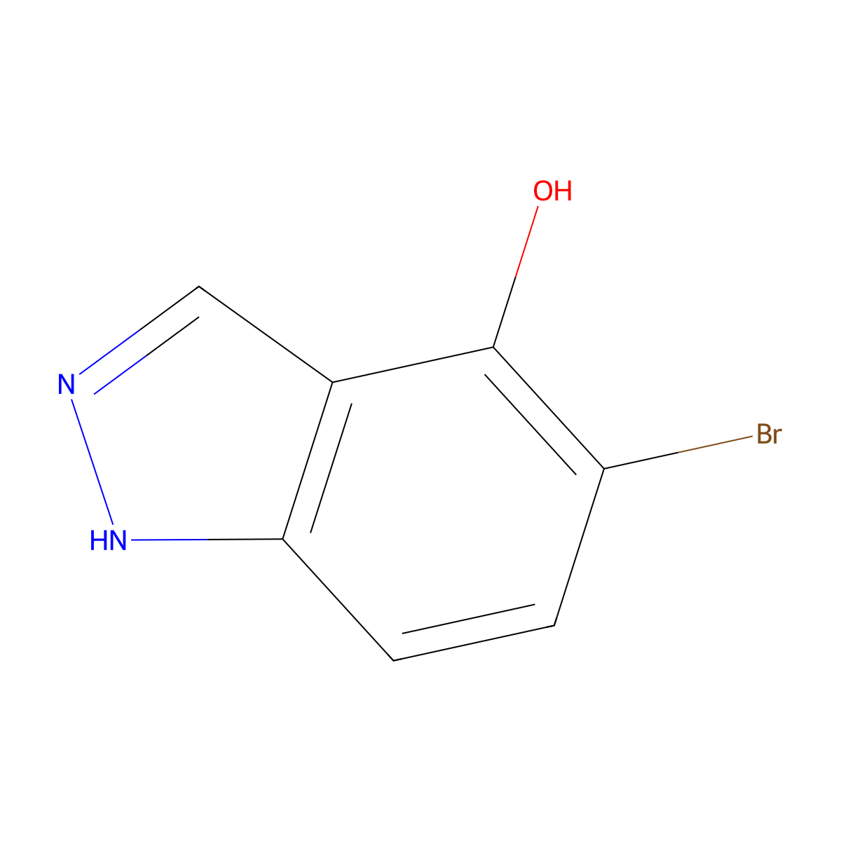 5-bromo-1H-indazol-4-ol molecular structure, CAS 1638763-63-9