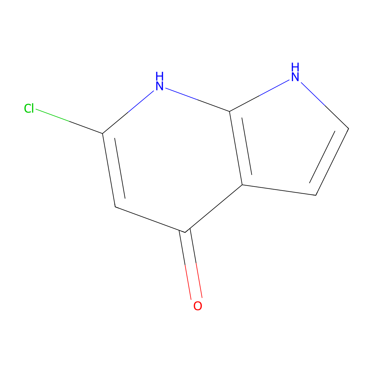 6-chloro-1H-pyrrolo[2,3-b]pyridin-4-ol molecular structure, CAS 1638763-87-7