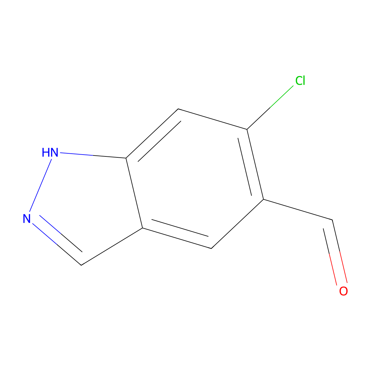 6-chloro-1H-indazole-5-carbaldehyde molecular structure, CAS 1638764-03-0