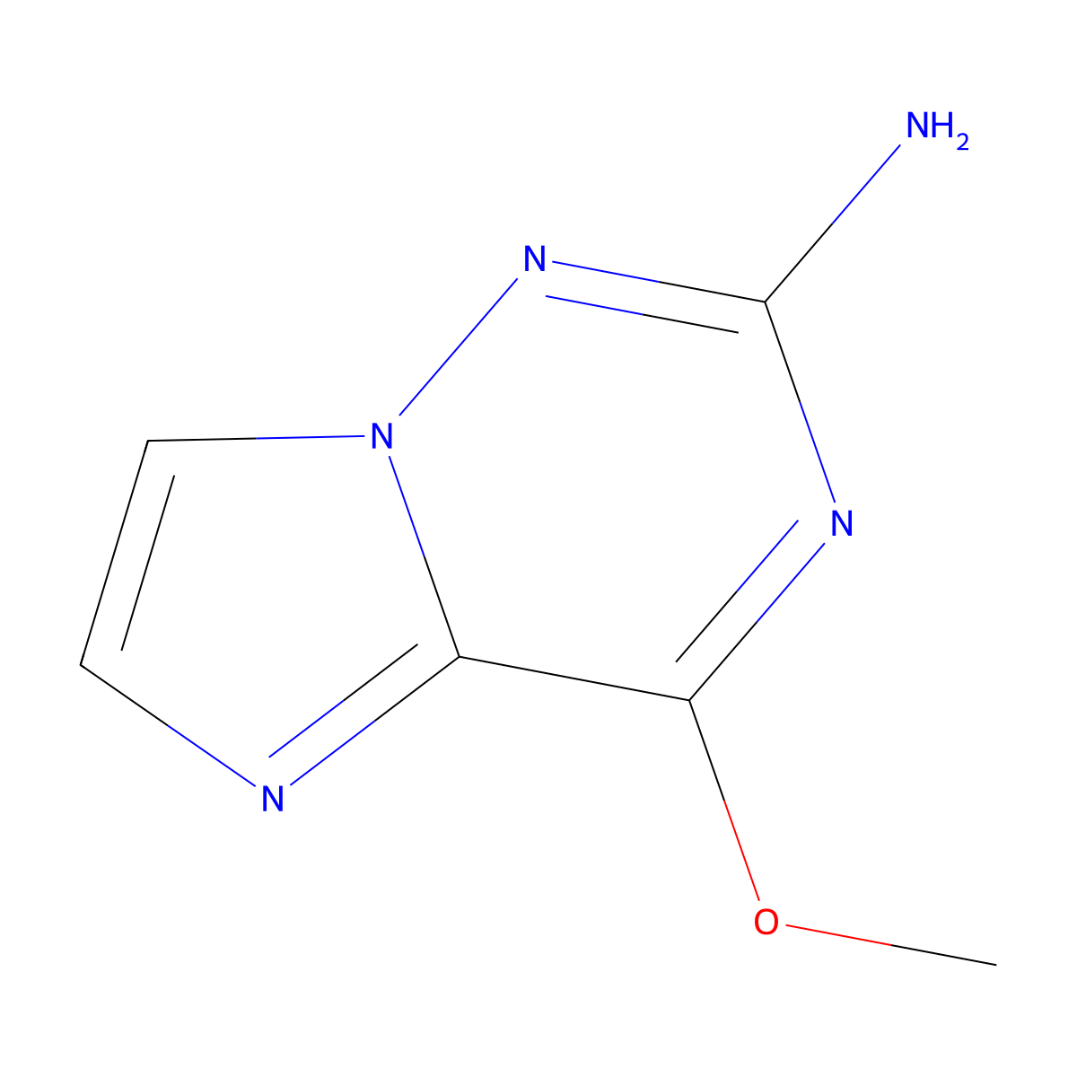 4-Methoxyimidazo[2,1-f][1,2,4]triazin-2-amine molecular structure, CAS 1638764-12-1