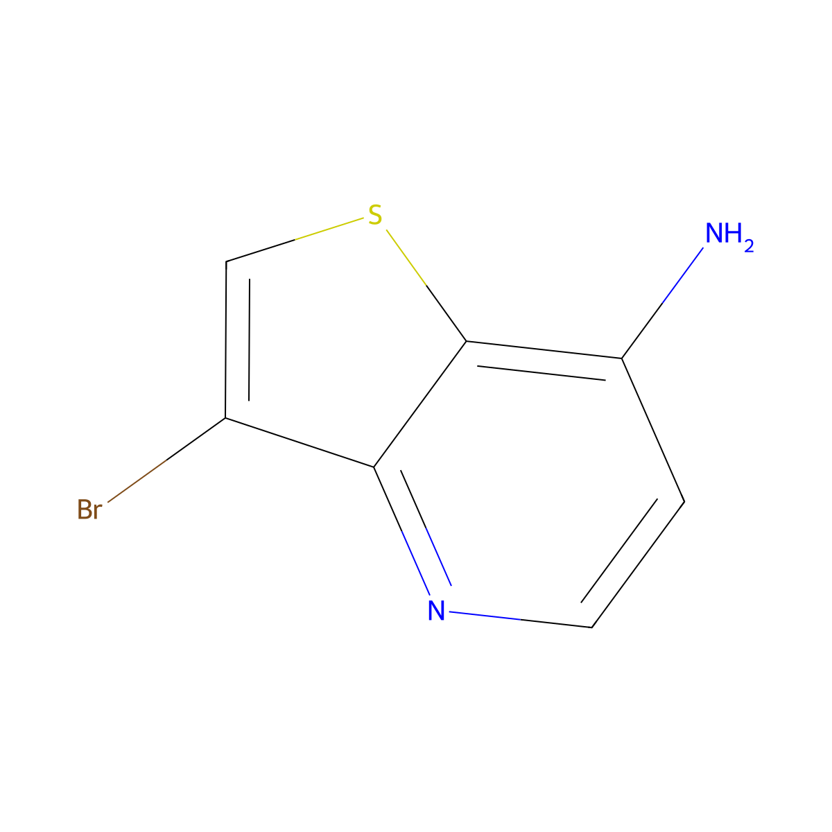 3-Bromothieno[3,2-b]pyridin-7-amine molecular structure, CAS 1638764-23-4